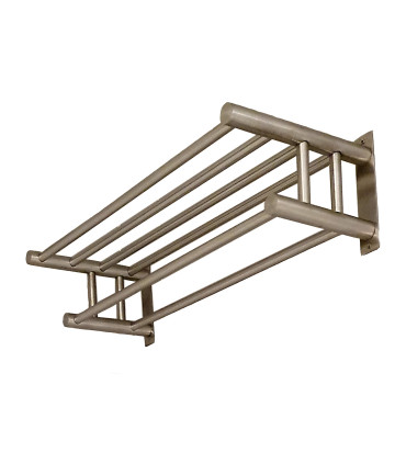 Toallero Estante para Baño en Acero Inoxidable 304 Cepillado LH-9706 | Doble Barra con dos Estantes para Colgar en Pared