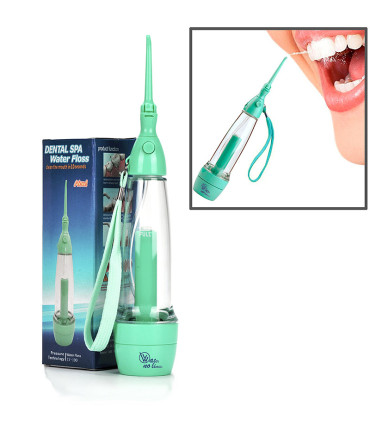 Portable Travel Dental Irrigator LV190 | No Batteries or Electricity | Lightweight & Transparent | Ideal for Braces
