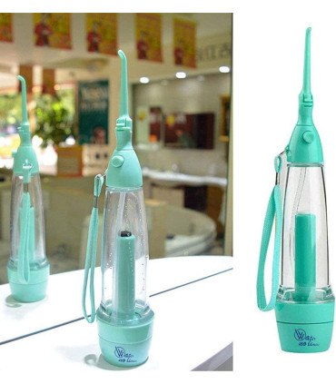 Irrigador Dental Portátil de Viagem LV190 | Sem Pilhas nem Eletricidade | Leve e Transparente | Ideal Ortodontia