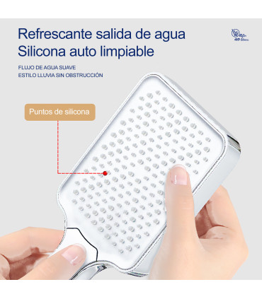 Wit Vierkant Plafond- & Handdouche Pack BL-3003-DZ | Groot Formaat | Overgevoede Handdouche | Waterbesparend