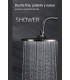 Pomme de Douche de Plafond Noire BL-3004-D | 237 Jets | Buses en Silicone Anticalcaire | Orientable 360°