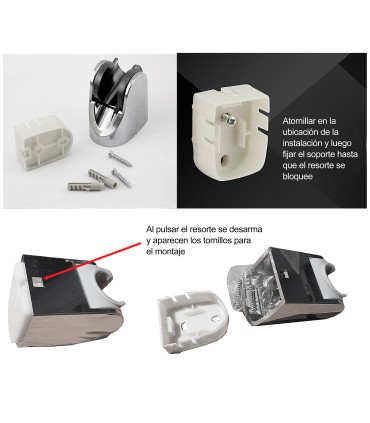 Universal Shower Head Holder BL-1008-B | Screw Mounting