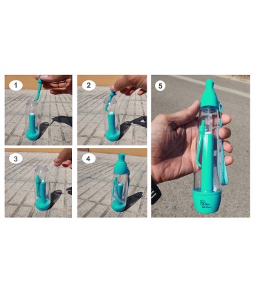 Irrigador Dental Portátil de Viagem LV190 | Sem Pilhas nem Eletricidade | Leve e Transparente | Ideal Ortodontia