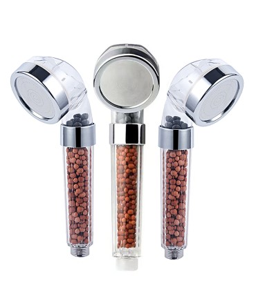 Negative Ion Shower Head BL-1018 | Over-fed Pressurized | Water Saving | Purifying Mineral Balls