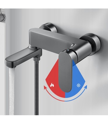 Dusche-Badewanne Wasserhahn LH-999 | Massivkupfer | Einhebelarmatur | Keramik-Kern