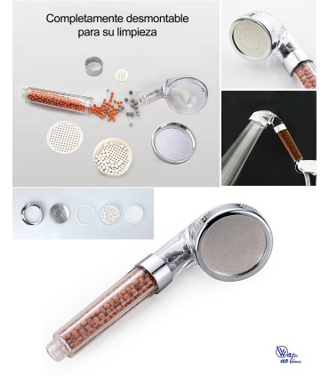 Douche Set met Ablage & Overgevoede Douchekop BL-1001S-ION | Verstelbare Stang | Roestvrijstalen Slang