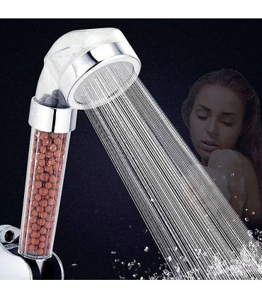 Alcachofa de Ducha Iones Negativos BL-1018 | Presurizada Sobrealimentada | Ahorro de Agua | Bolas Minerales Purificadoras