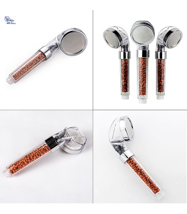 Negative Ion Shower Head BL-1018 | Over-fed Pressurized | Water Saving | Purifying Mineral Balls