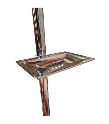 Barre de Douche Réglable avec Étagère BL-1001S | Acier Inoxydable | Réglage Vertical | Support Inclinable pour Pomme de Douche