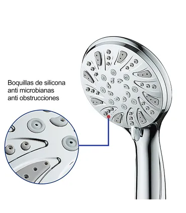 Chuveiro Jet BL-5013 | 5 Modos Água | Botão Limpeza Alta Força | Mangueira Codificada 1,5m