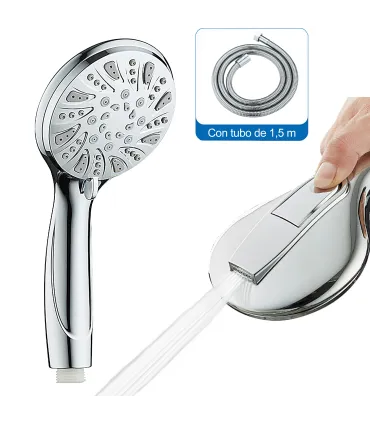 Chuveiro Jet BL-5013 | 5 Modos Água | Botão Limpeza Alta Força | Mangueira Codificada 1,5m