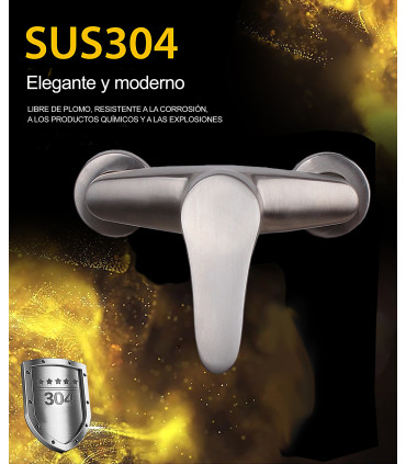 Dusch Blandare Water No Limits LH-8908 | Enkelhandeds Lång | Rostfritt Stål SUS 304 | Keramisk Kärna