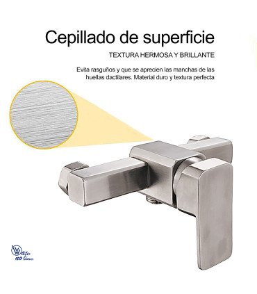 Dusche Wasserhahn Quadratisch Water No Limits LH-8906 | Einhebelarmatur | Edelstahl SUS 304 | Keramikkern