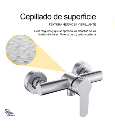 Grifo Ducha Water No Limits LH-8904 | Monomando | Acero inoxidable SUS 304 | Núcleo Cerámico