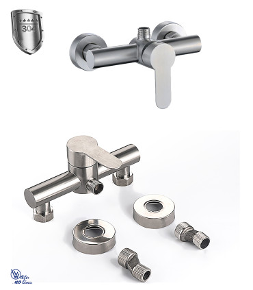 Rubinetto Doccia Water No Limits LH-8904 | Monocomando | Acciaio Inox SUS 304 | Cuore Ceramico