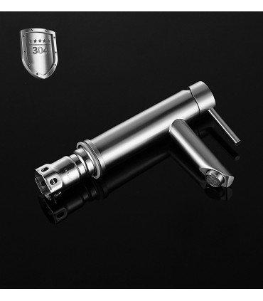 Robinet Lavabo Water No Limits LH-8504 | Acier Inoxydable SUS 304 | Monocommande | Valve Céramique