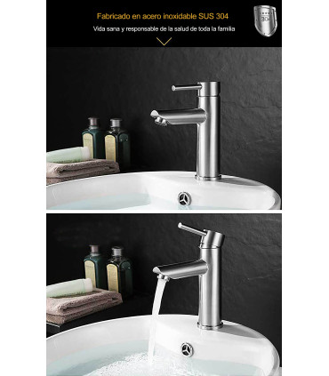 Basin Faucet Water No Limits LH-8504 | Stainless Steel SUS 304 | Single Lever | Ceramic Valve