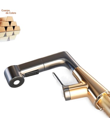 Multifunction Basin Faucet LH-226 | Solid Copper Body | Pull-Out with Elevator | Single Lever | Two Water Modes