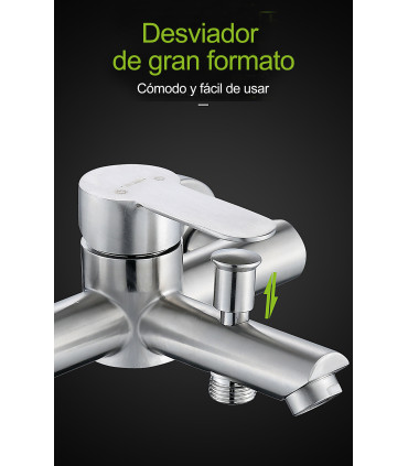 Grifo Bañera-Ducha Water No Limits LH-9105 | Monomando | Acero inoxidable 304 | Núcleo Cerámico