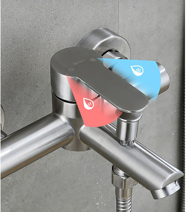 Robinet Baignoire-Douche LH-9105 | Monocommande | Acier Inoxydable 304 | Cœur Céramique