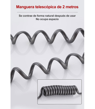 WC- eller Duschhygien Sprej LH-002 | Dubbel Ventil | Massiv Koppar | Keramisk Ventil | Slang 2 m | Tryckreglering