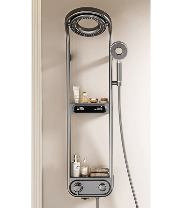 Colonne Douche-Baignoire Thermostatique Water No Limits LH-198 | Corps Robinet Cuivre | Affichage Digital et Horloge