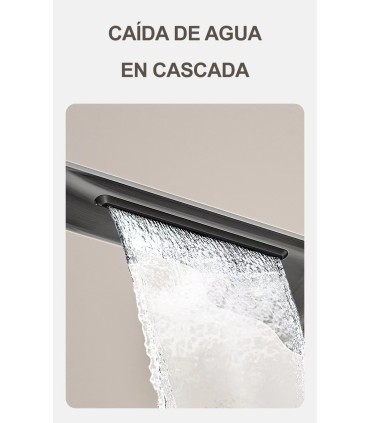 Coluna Chuveiro-Banheira TomaHawk LH-2365 Termostática | Cobre | Display LED Temperatura | Chuveiro de Mão e Teto