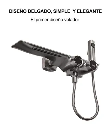 Colonna Doccia-Bagno TomaHawk LH-2365 Termostatica | Rame | Display LED Temperatura | Soffione e Tetto