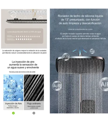 Colonne Douche-Baignoire TomaHawk LH-2365 Thermo | Cuivre | Affichage Température | Douchette et Pluie