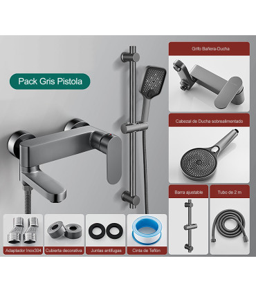 Dusche-Badewanne Säule Water No Limits LH-999+KIT | Massivkupfer | Einhebelarmatur | Keramik-Kern