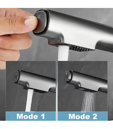 Grifo Lavabo Display Temperatura Dinamo SJ-231| Cuerpo Cobre | Cabezal Extraíble | Altura Ajustable para Lavar Cabezas