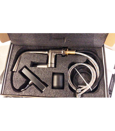 Grifo Lavabo Display Temperatura LH-189 | Cuerpo Aleación | Cabezal Extraíble 3 modos | Altura ajustable Lavar Cabezas