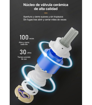 Robinet Lavabo Eau Verticale LH-178 | Cuivre Massif | Extraible | 2 Modes Eau | Eau Verticale pour Rinçage Dentaire