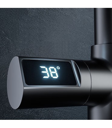 Torneira Cozinha Display LED Temperatura LH-232 | Cobre Maciço | Extraível | Monomando e 3 Modos Água