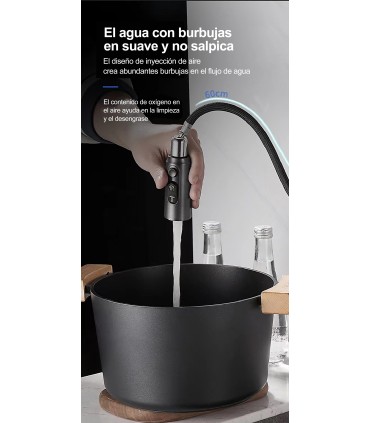 Robinet Cuisine Affichage Température LH-168 | Alliage Zinc | Extraible | 3 Modes Eau