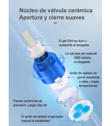 Rubinetto Cucina Display LED Temperatura LH-168 | Lega di Zinco | Estraibile | 3 Modi Acqua