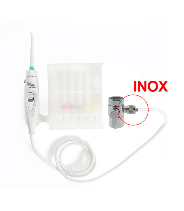 Standard Dental Irrigator with Shower Adapters | No Batteries | Tap Pressure | Unlimited Jet