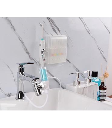 Irrigateur Dentaire Standard avec Réservoir Rinçage | Sans Batterie ni Électricité | Pression Robinet | Jet Illimité