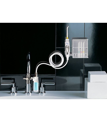 Standard Dental Irrigator with Rinse Reservoir | No Batteries or Electricity | Uses Tap Pressure | Unlimited Jet