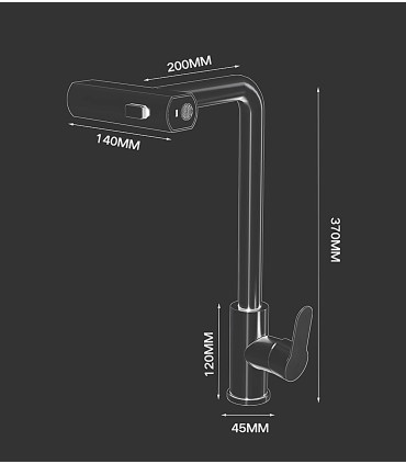 Robinet Cuisine Water No Limits Cascada LH-188 | Cuivre Massif | Extraible 3 Modes