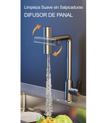 Rubinetto Cucina Water No Limits Cascada LH-188 | Rame Massiccio | Estraibile 3 Modi