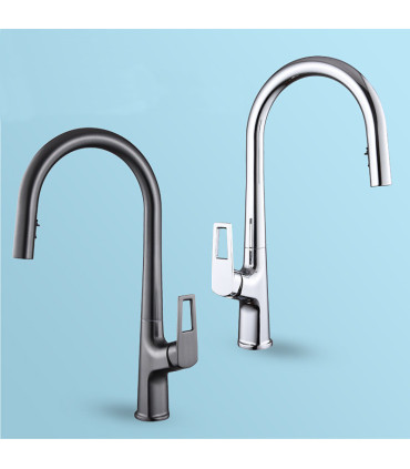 Grifo Cocina Sailuo LH-2255 | Grifo Cocina y Fregadero de dos vías con Cabezal Extraíble