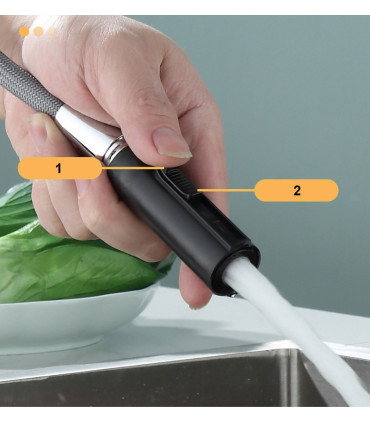 Robinet de Cuisine Water No Limits Sailuo LH-2255 – Robinet Monocommande à Sortie Extraible et Rotation 360º