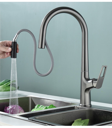 Grifo Cocina Sailuo LH-2255 | Grifo Cocina y Fregadero de dos vías con Cabezal Extraíble